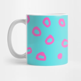 Abstract boho pink bubble pattern Mug